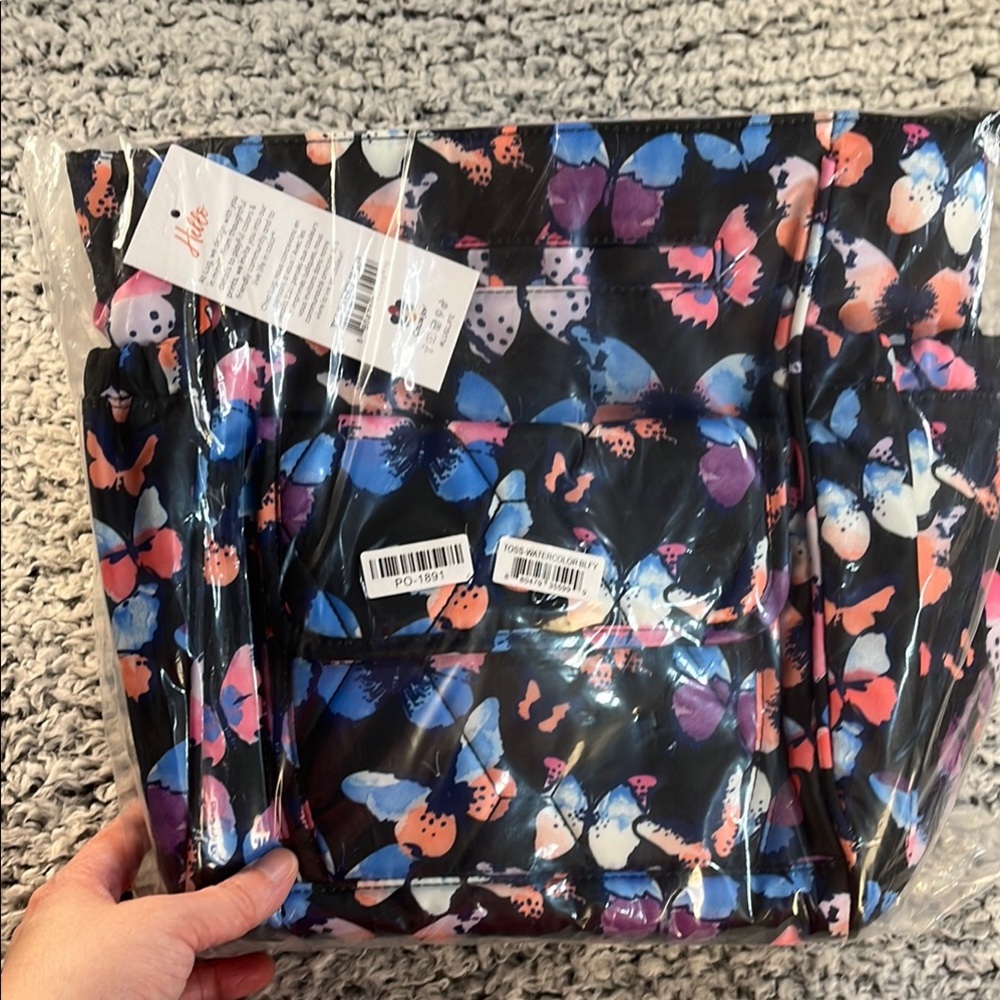 NWT Lug  Toss Convertible Crossbody Bag - Watercolor Butterflies